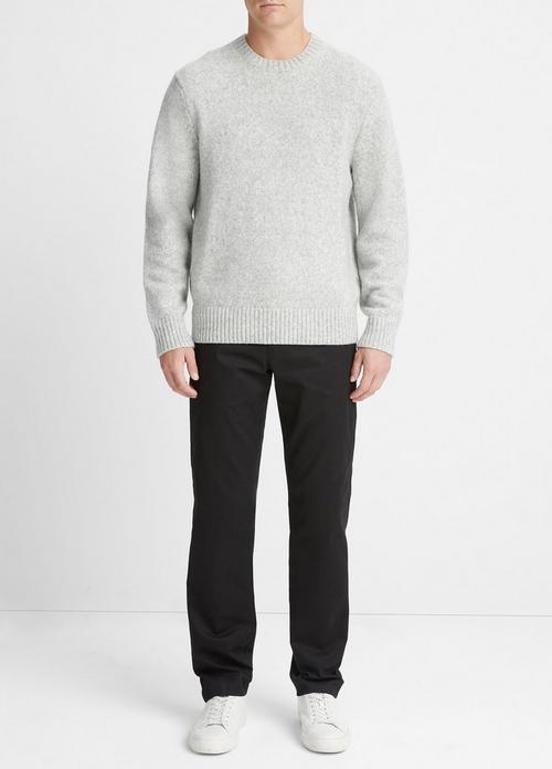 Mélange Long-Sleeve Crew Neck Sweater