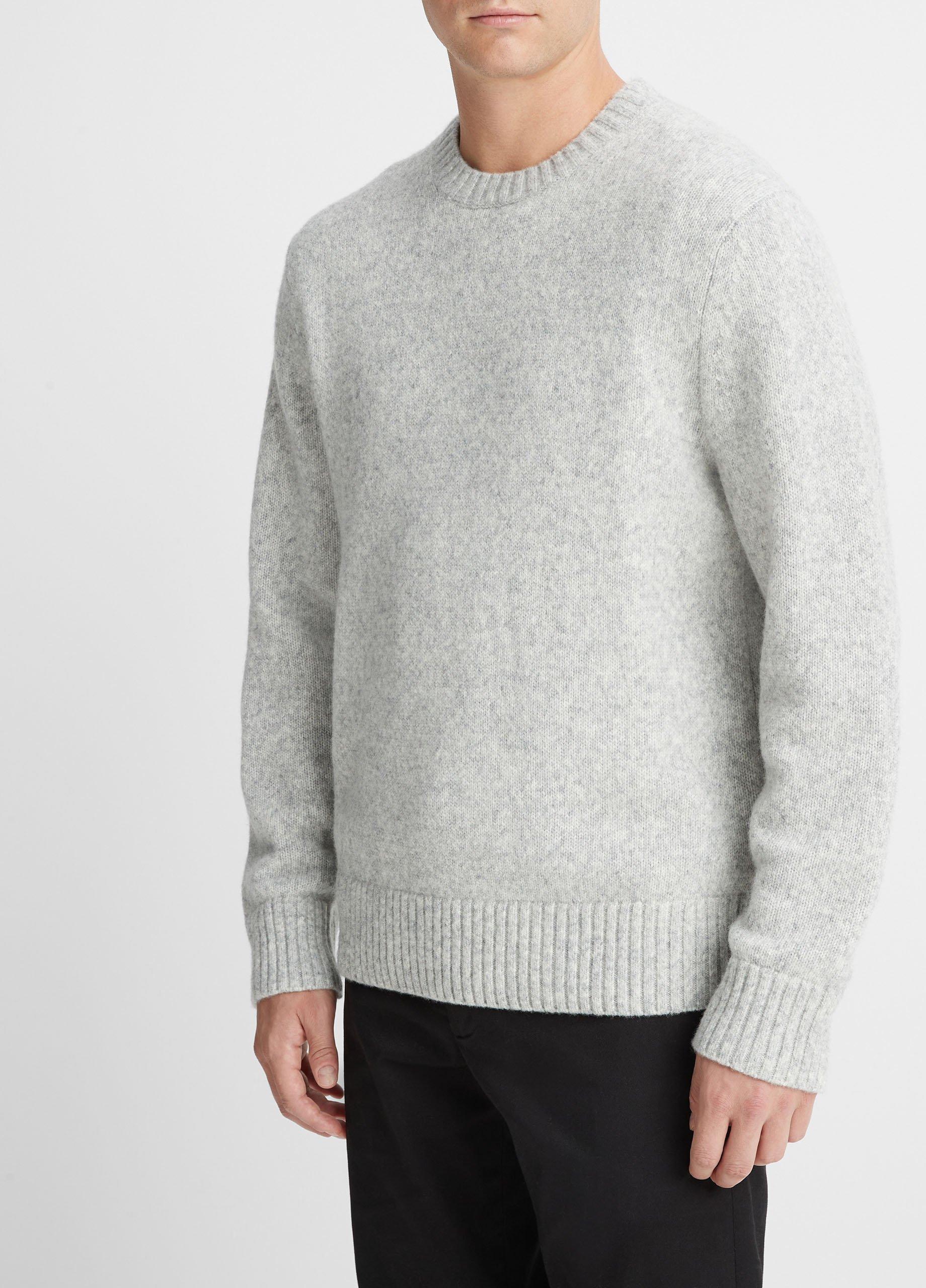 Mélange Long-Sleeve Crew Neck Sweater in Sweaters