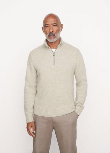 Donegal Cashmere Quarter Zip Sweater image number 1