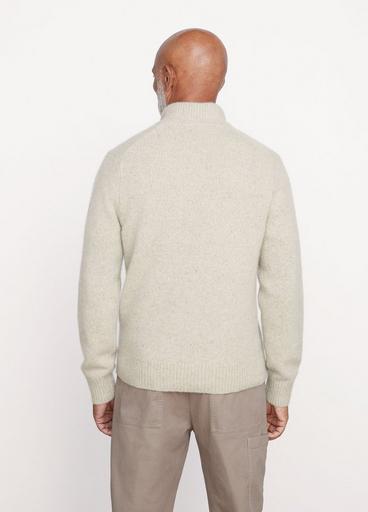 Donegal Cashmere Quarter Zip Sweater image number 3