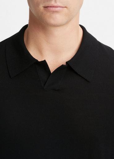 Merino Wool Long-Sleeve Johnny Collar Shirt in Sweaters | Vince