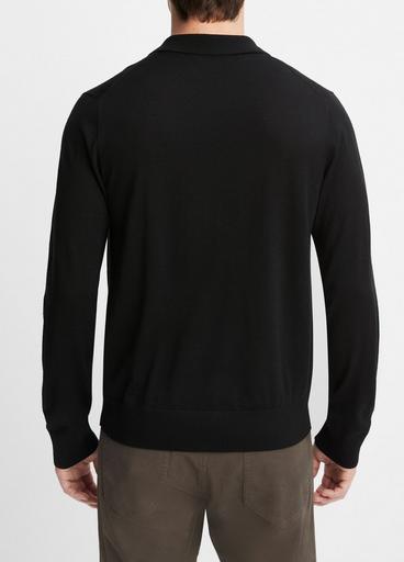 Merino Wool Long-Sleeve Johnny Collar Shirt image number 3