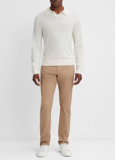 Merino Wool Long-Sleeve Johnny Collar Shirt image number 0