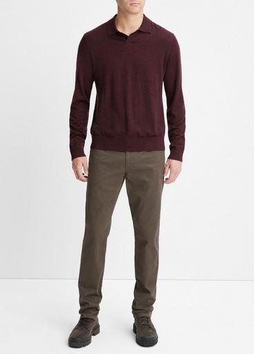 Merino Wool Long-Sleeve Johnny Collar Shirt image number 0