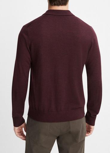 Merino Wool Long-Sleeve Johnny Collar Shirt image number 3