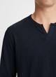 Slub Cotton Split-Neck T-Shirt image number 1