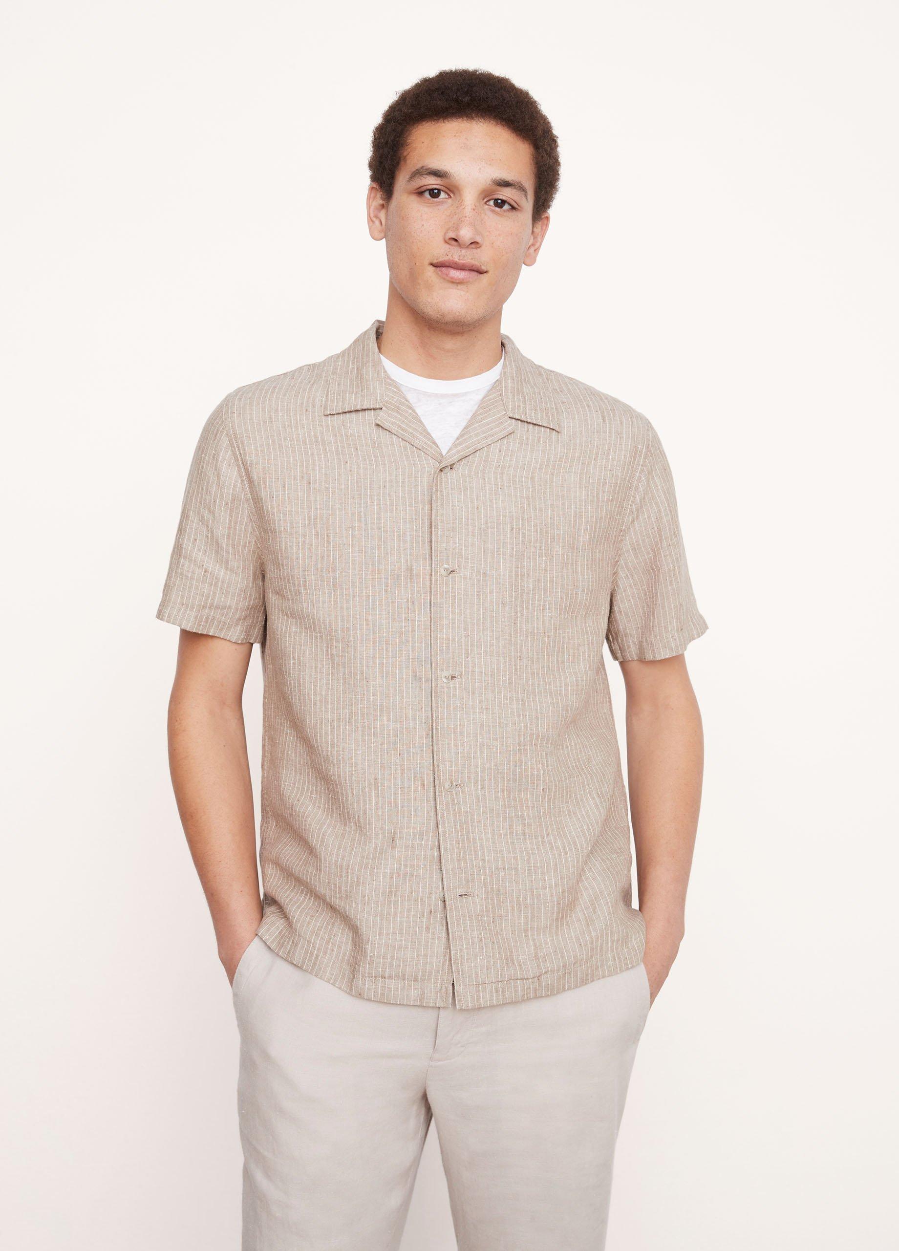 Patagonia 53139FA15 Check Pattern Short Sleeve Hemp x Organic Cotton Shirt, Men's Size L (approx.) Hemp navy blue type Vintage Second Hand