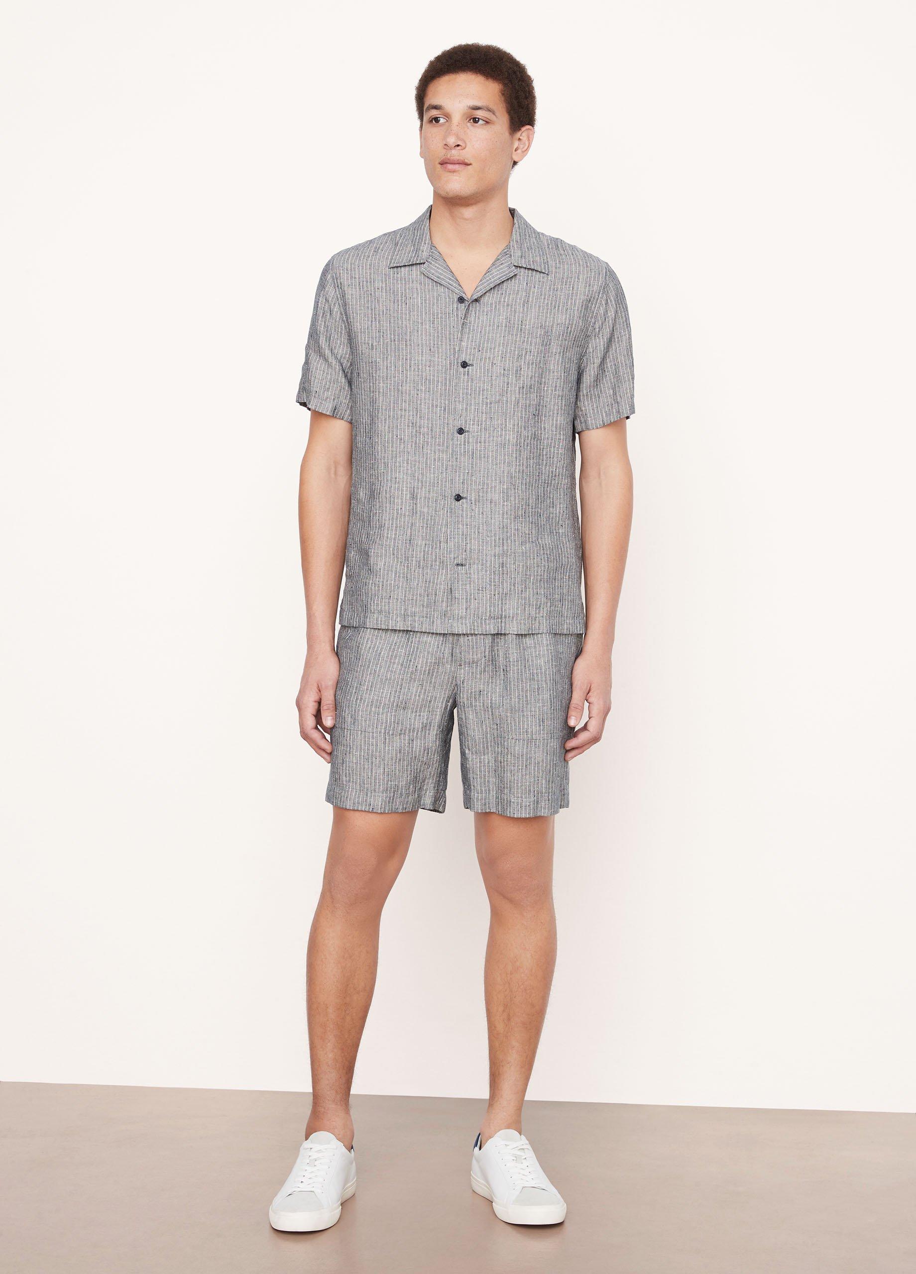 Hemp Stripe Short Sleeve Shirt image number 0