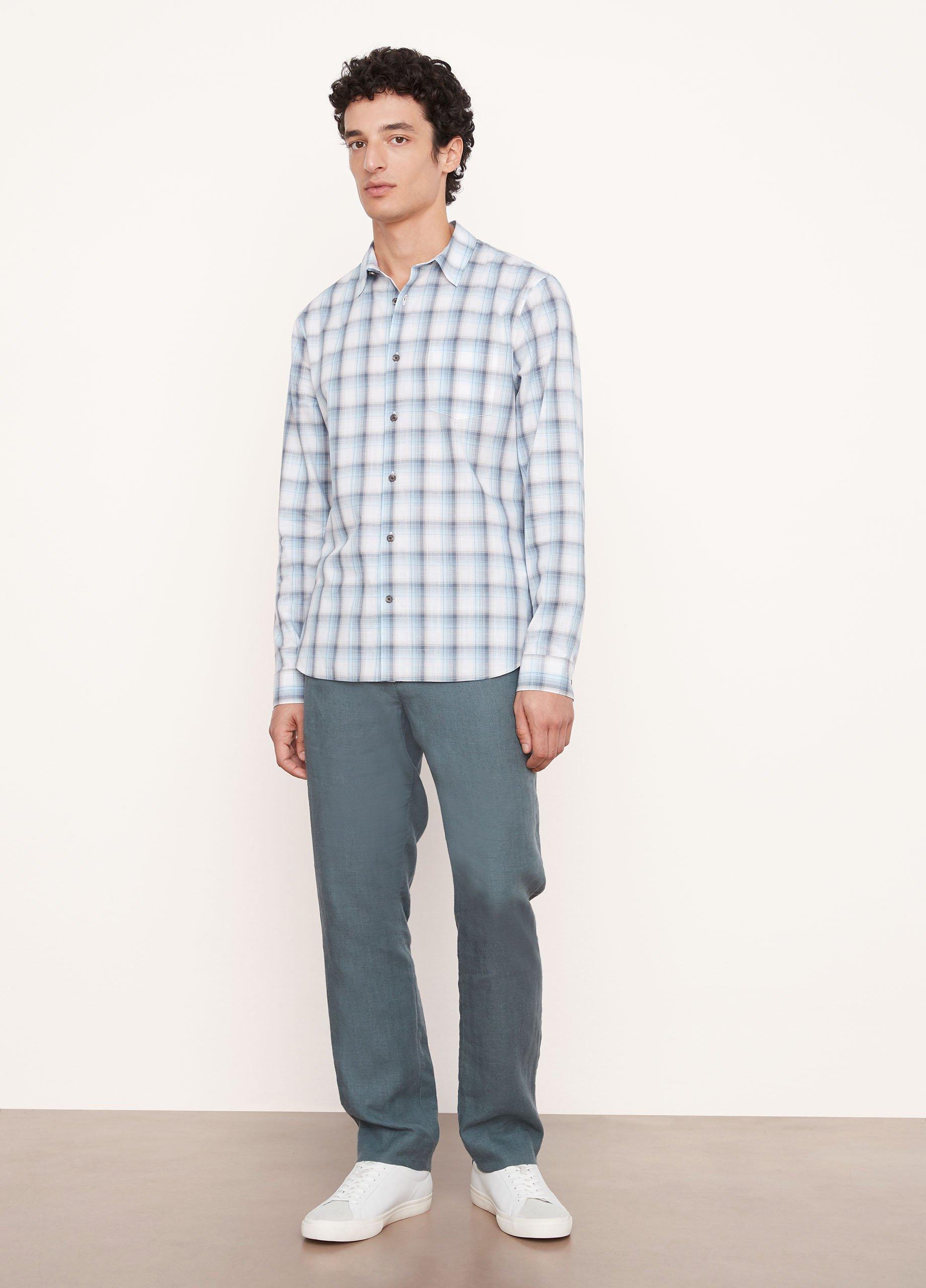 Atwater Plaid Long Sleeve Shirt in Shirts | Vince