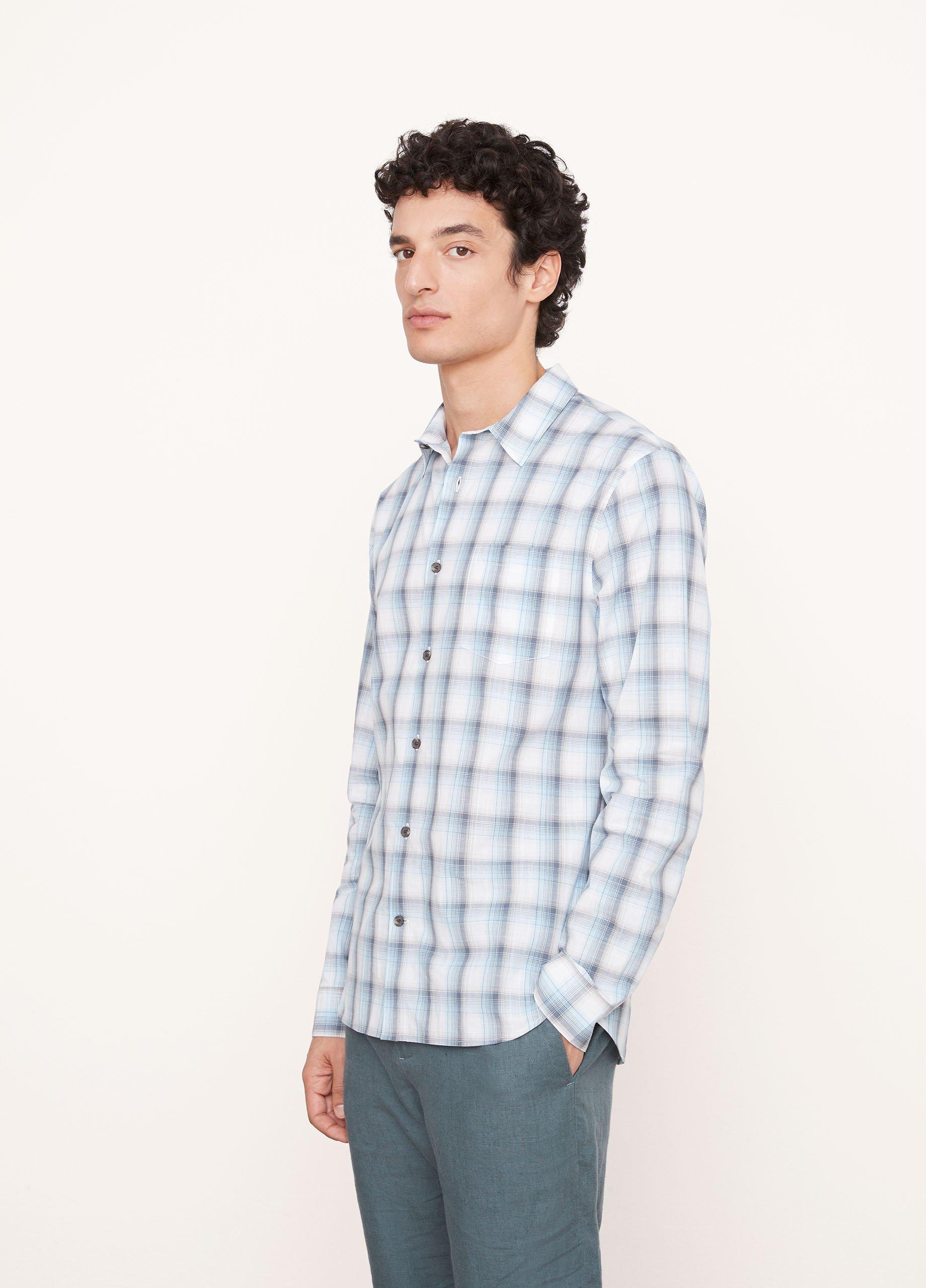 Atwater Plaid Long Sleeve Shirt in Shirts | Vince