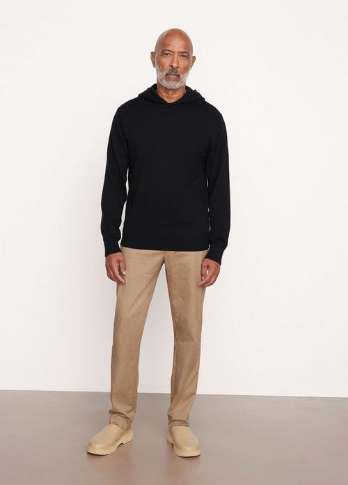 Wool and Cashmere Jersey Stitch Popover Hoodie