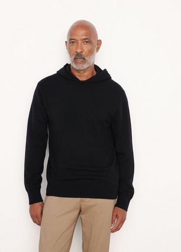 Wool and Cashmere Jersey Stitch Popover Hoodie image number 1
