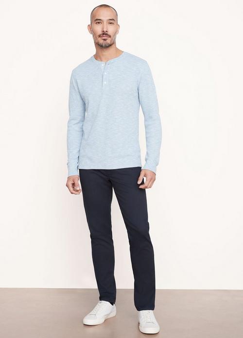 Sun-Faded Textured Thermal Henley