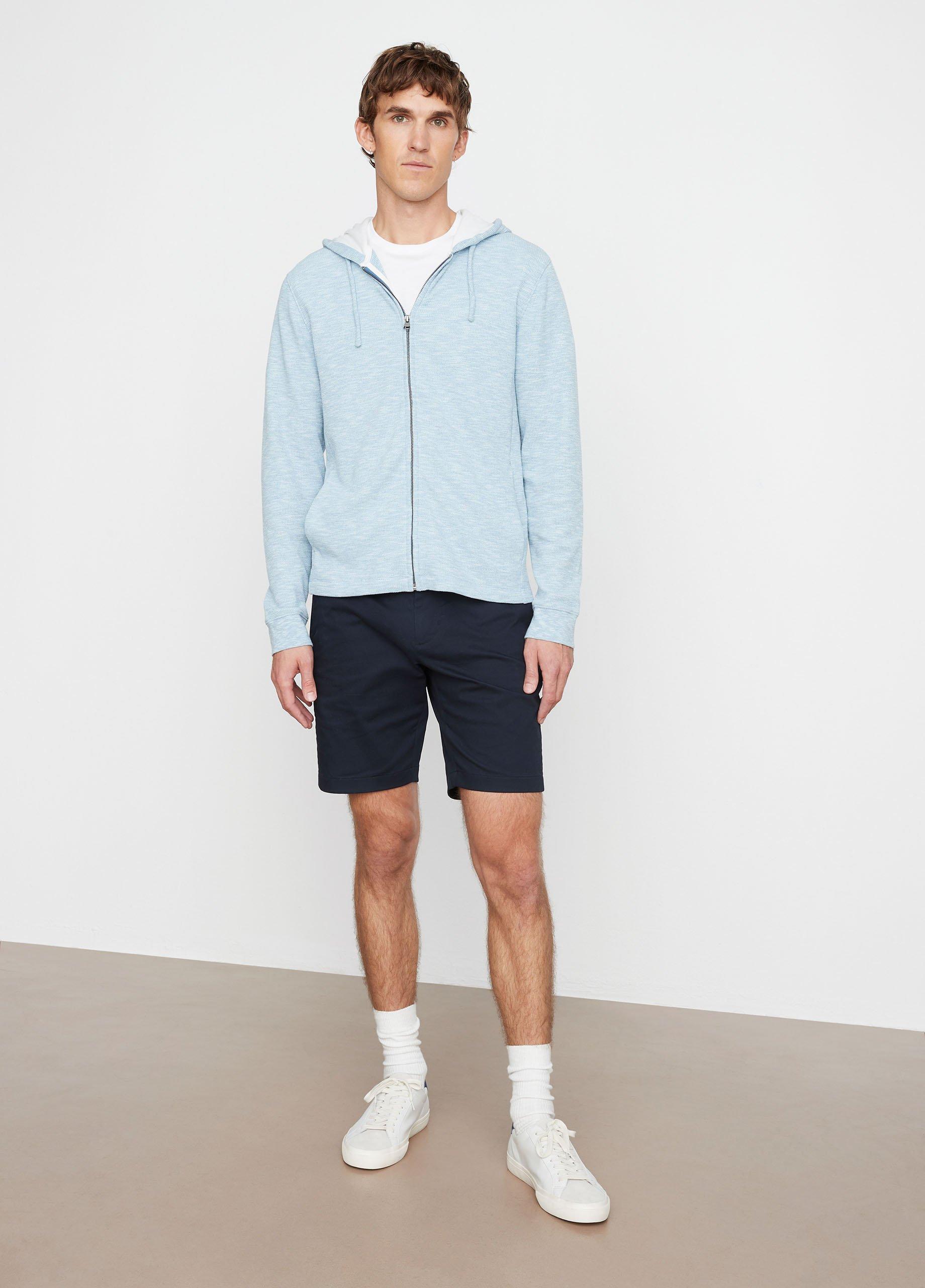 Sun-Faded Textured Thermal Zip Hoodie image number 0