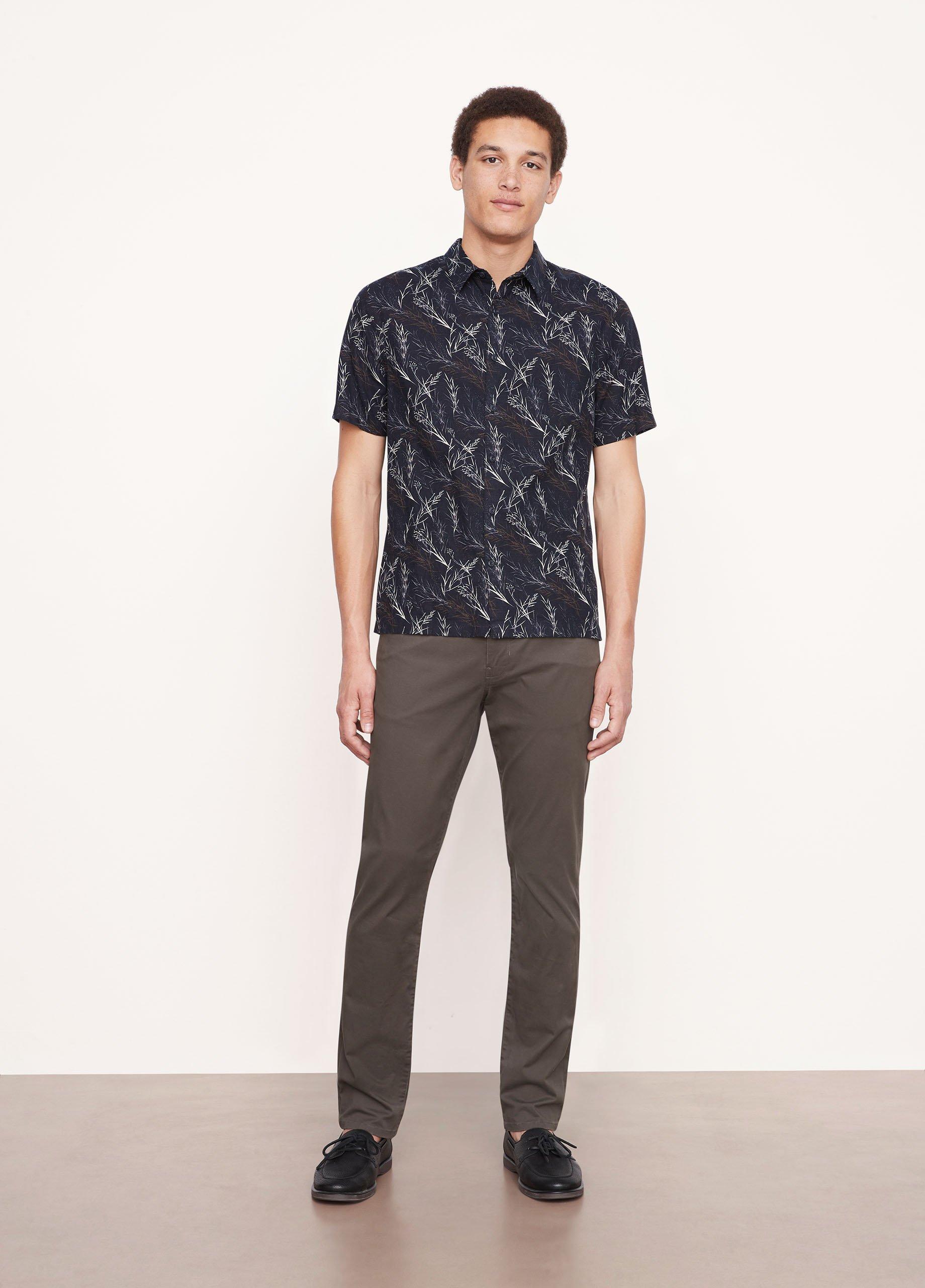 Leaf-Print Short Sleeve Shirt image number 0