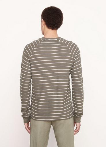 Stripe Pima Cotton Thermal Long Sleeve Shirt image number 3