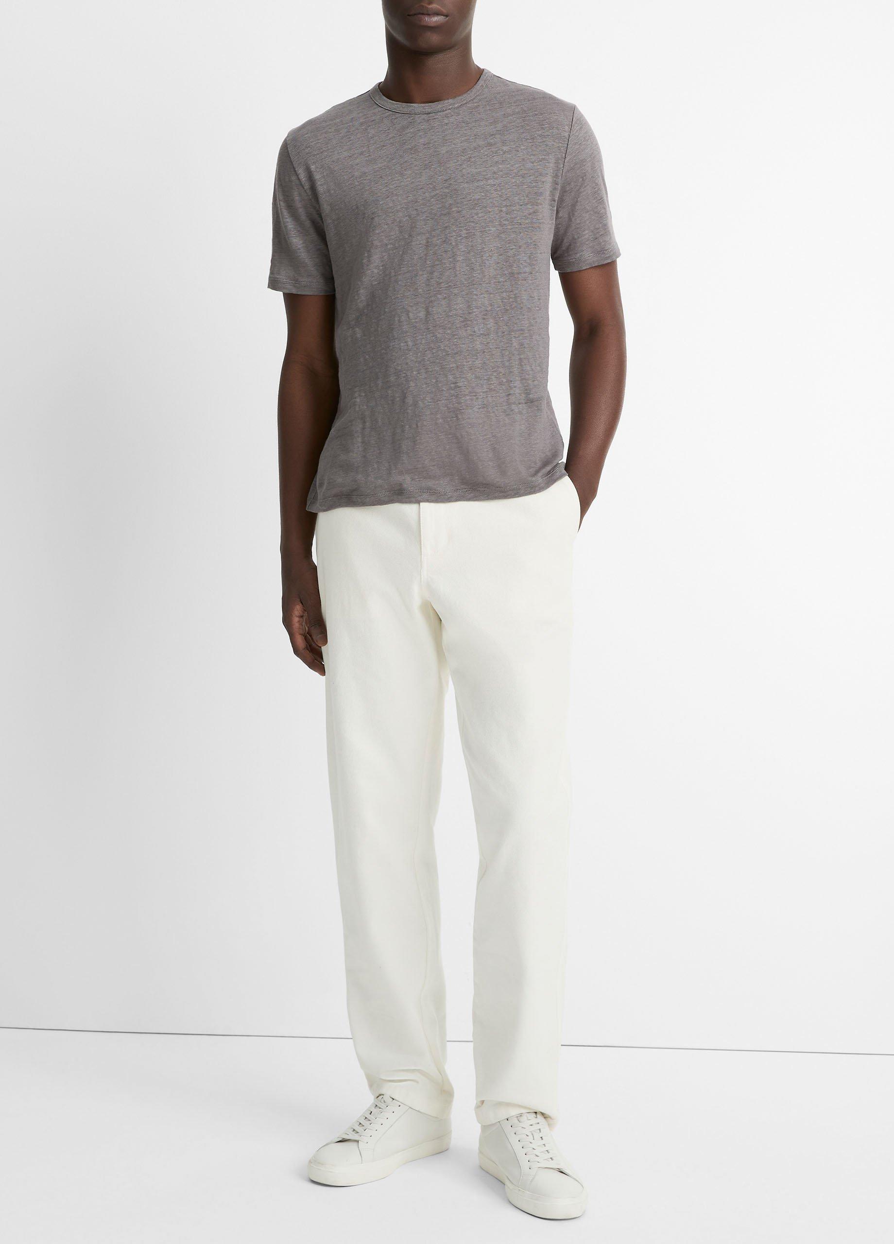 Linen Crew Neck T-Shirt image number 3