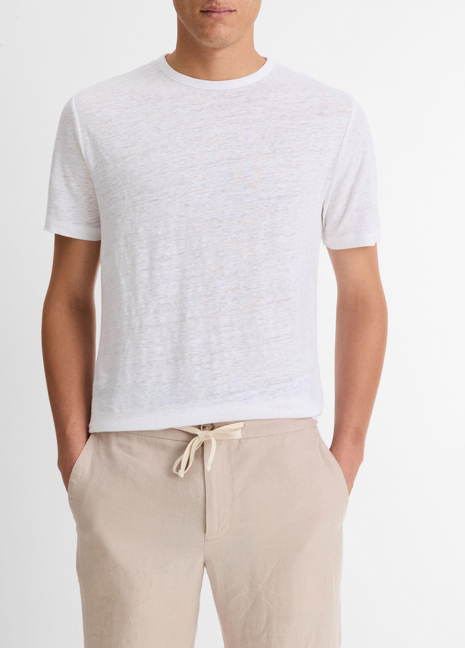 Linen Crew Neck T-Shirt image number 0