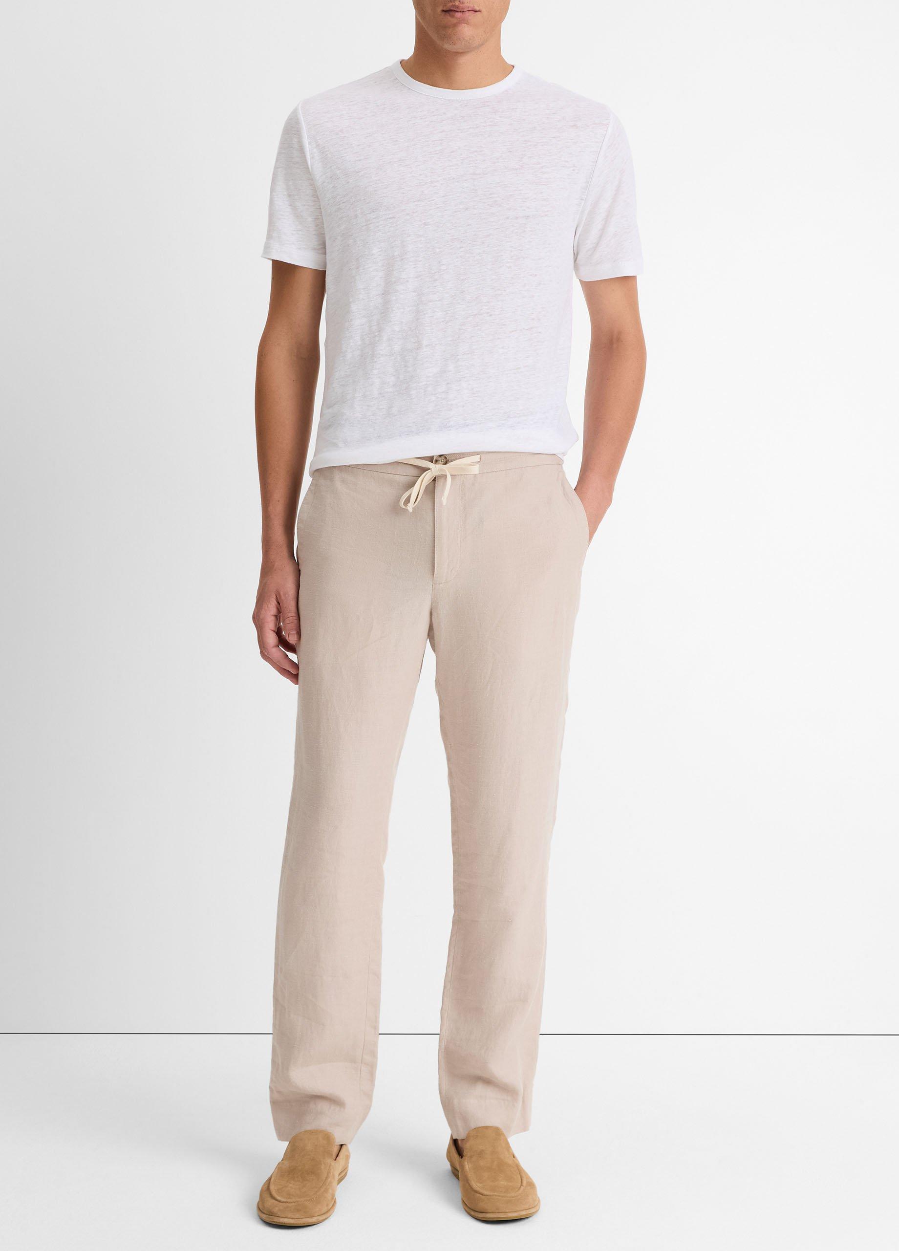 Linen Crew Neck T-Shirt image number 3