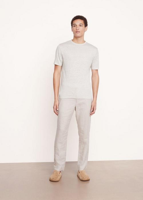 Linen Short Sleeve Crew Neck T-Shirt