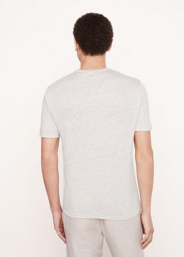Linen Short Sleeve Crew Neck T-Shirt image number 3