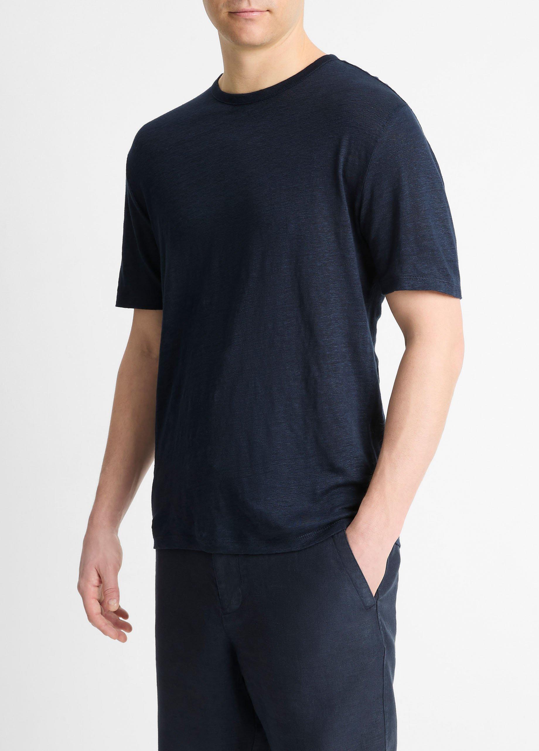 Linen Crew Neck T-Shirt image number 1