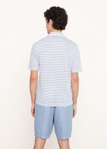 Stripe Linen Polo Shirt image number 3