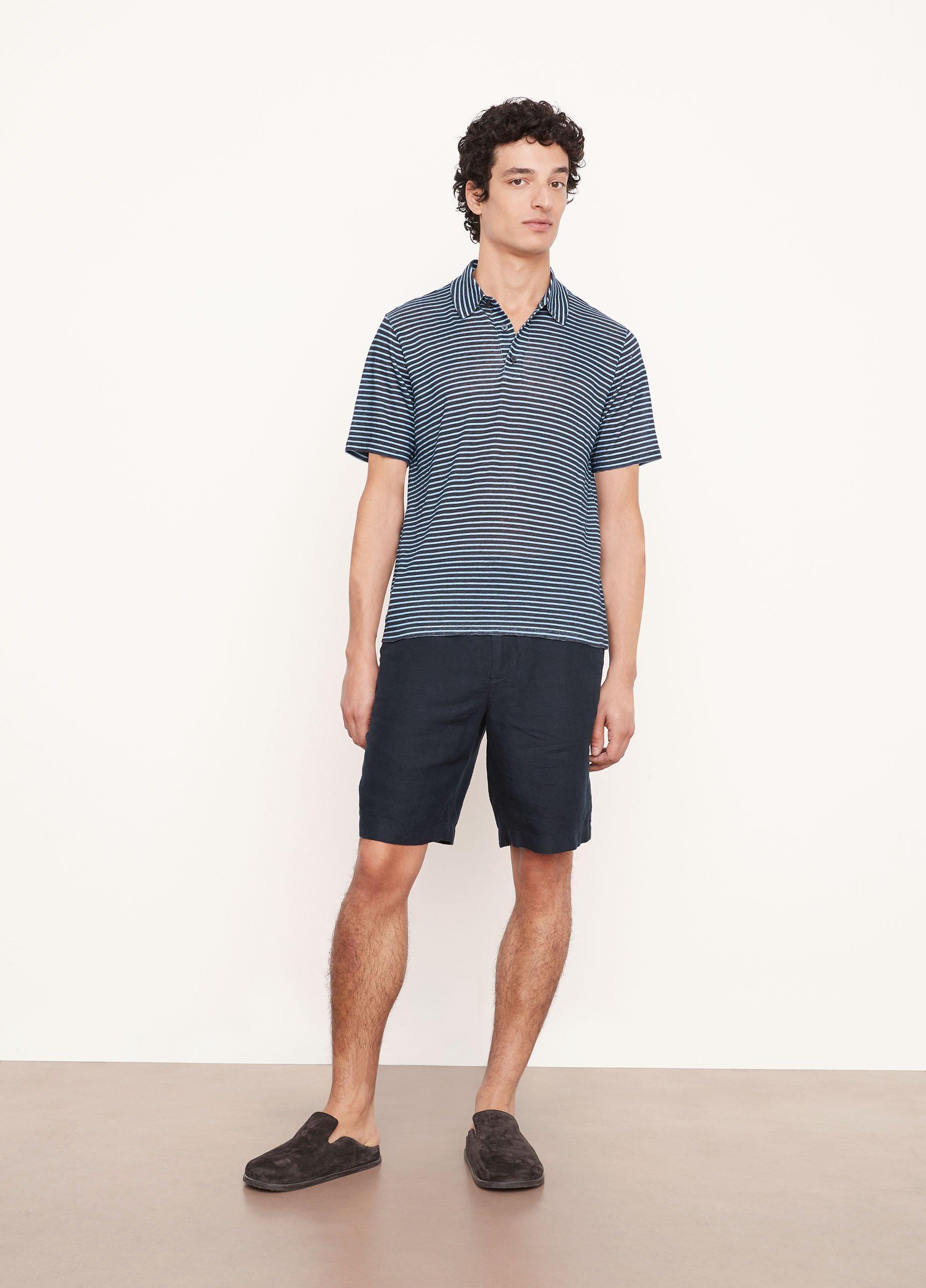 Stripe Linen Polo Shirt image number 0