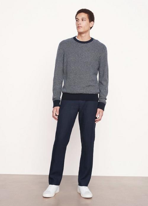 Feeder Stripe Wool and Cashmere Crew Neck Sweater