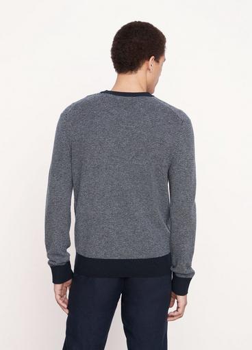 Feeder Stripe Wool and Cashmere Crew Neck Sweater image number 3