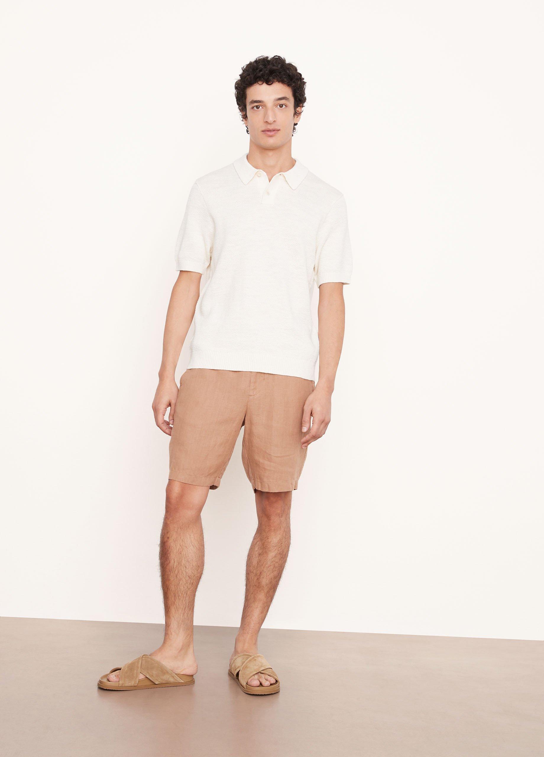 Sunfaded Piqu&eacute;-Knit Cotton Polo Sweater image number 0