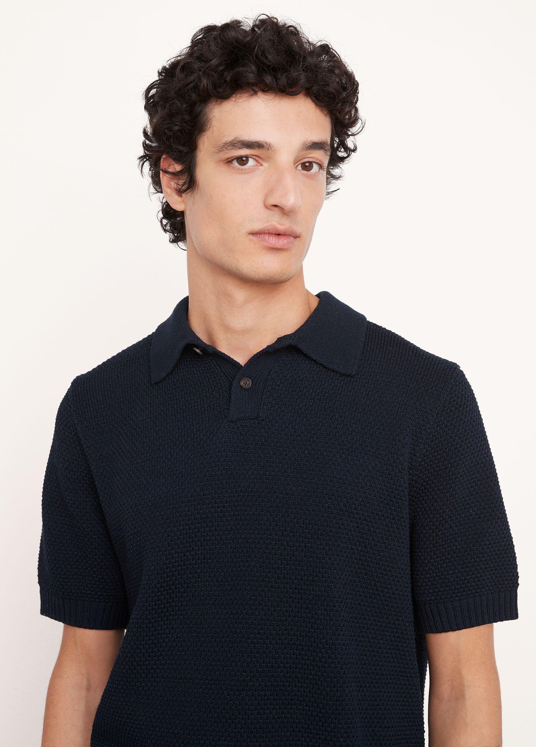 knit cotton polo