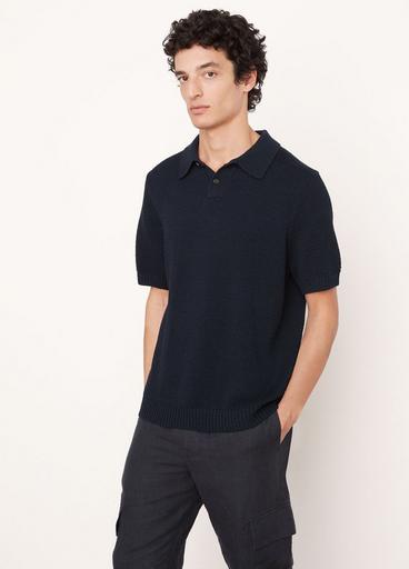 Sunfaded Piqué-Knit Cotton Polo Sweater image number 2