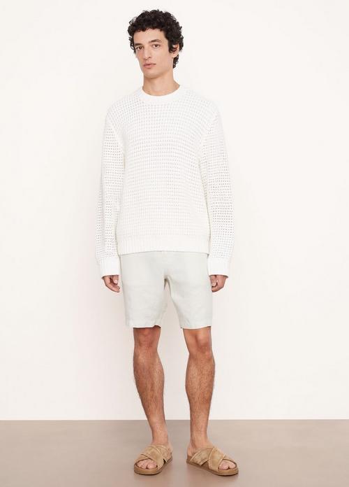 Texture Stripe Long Sleeve Crew Neck Sweater