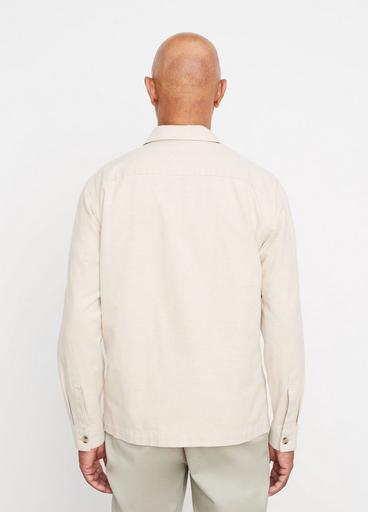Cotton-Blend Mélange Overshirt image number 3