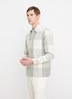 Stone Plaid Button-Front Overshirt image number 2