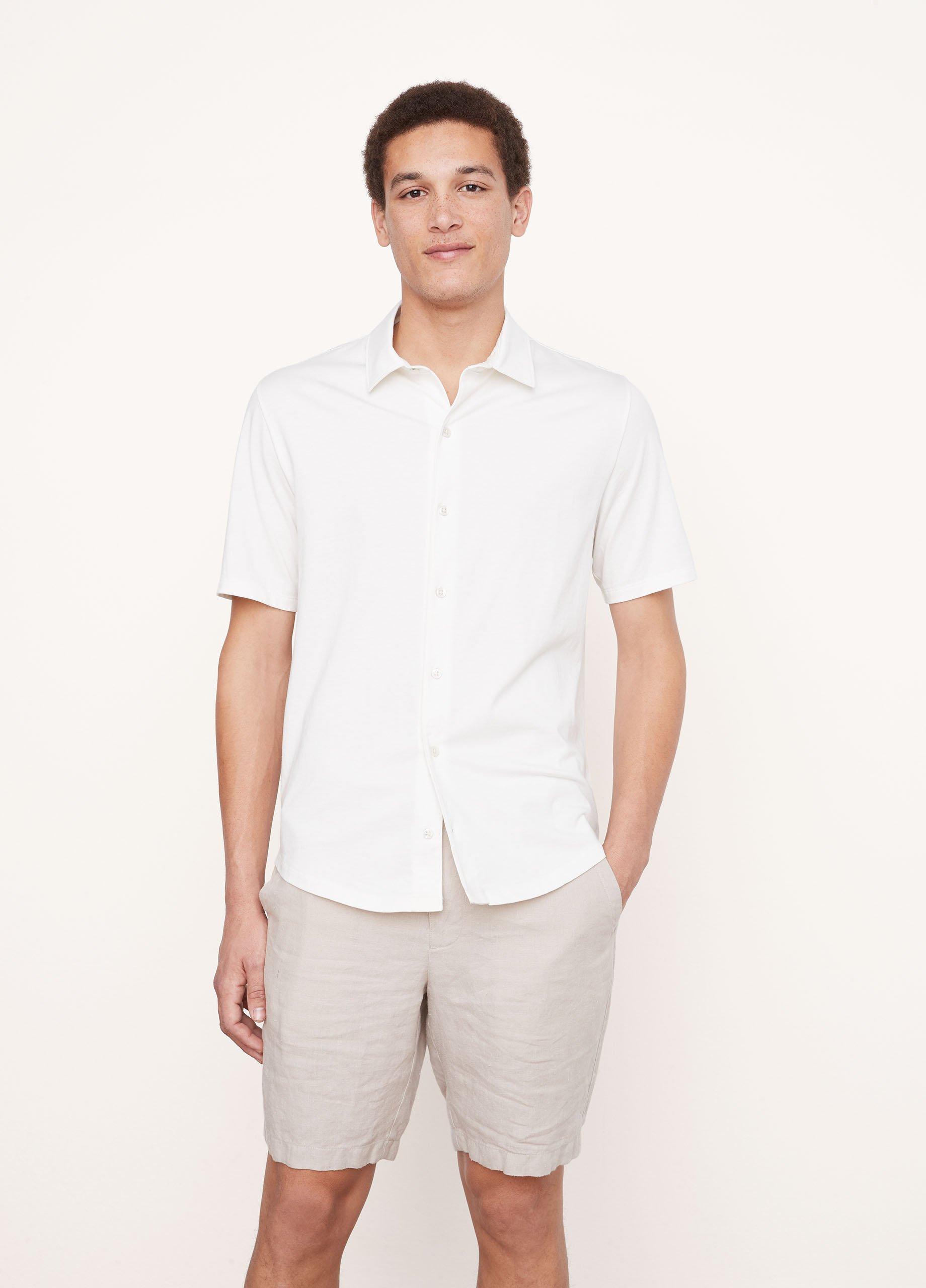 Pima Cotton Short Sleeve Button Down Shirt image number 1