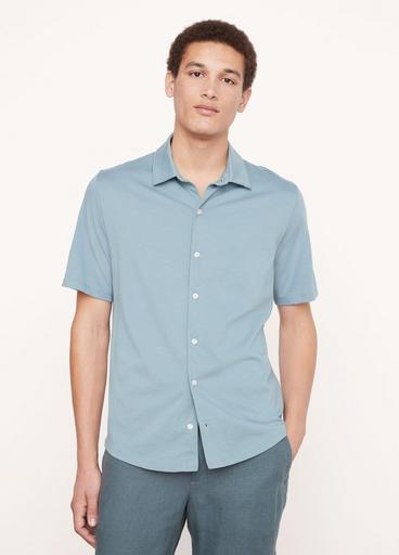 Pima Cotton Short Sleeve Button Down Shirt image number 1
