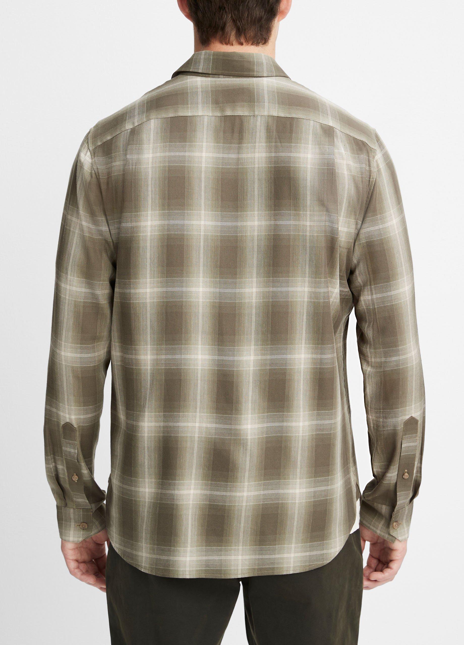 Toledo Shadow Plaid Shirt in Long Sleeve | Vince