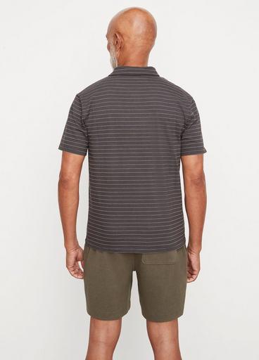 Garment Dye Fleck Stripe Short-Sleeve Polo Shirt image number 3