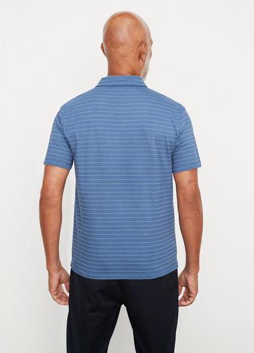 Garment Dye Fleck Stripe Short-Sleeve Polo Shirt image number 3