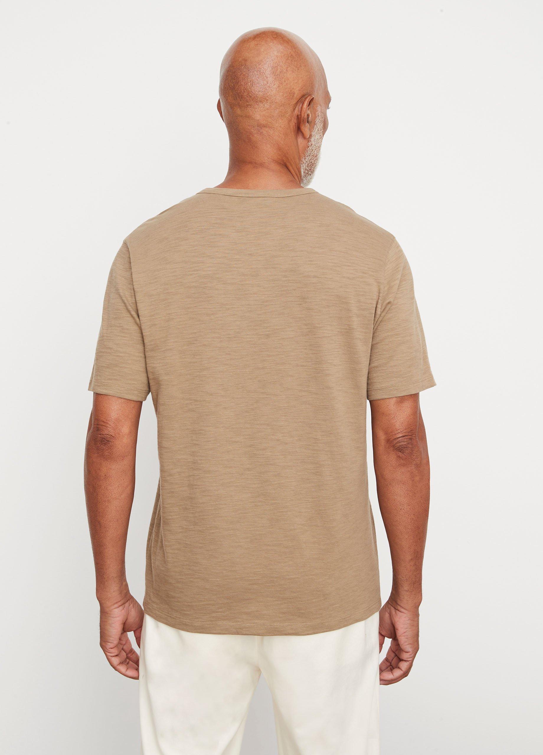 Slub Split-Neck T-Shirt