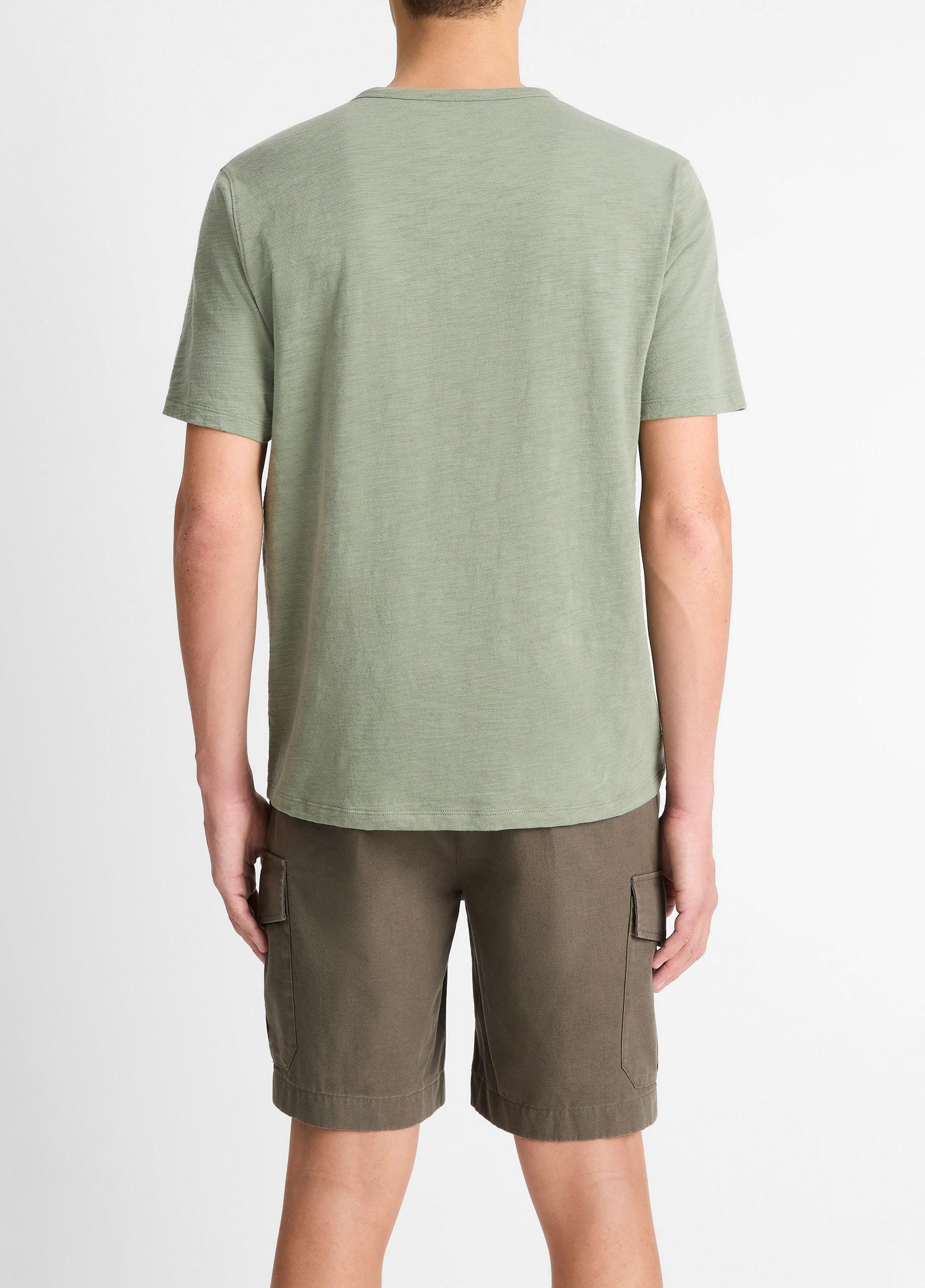Slub Cotton Split-Neck T-Shirt image number 2