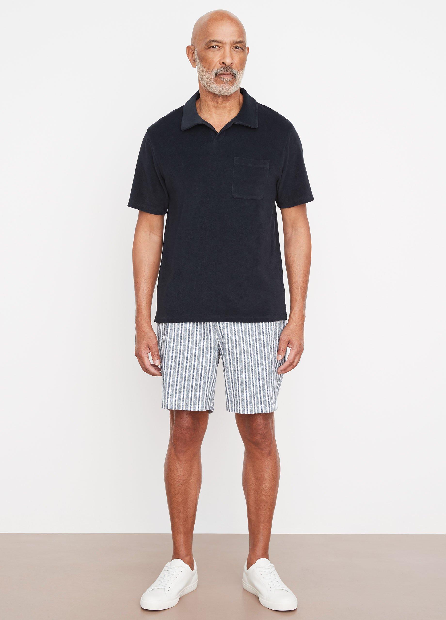 Terry Short-Sleeve Johnny Collar T-Shirt image number 0