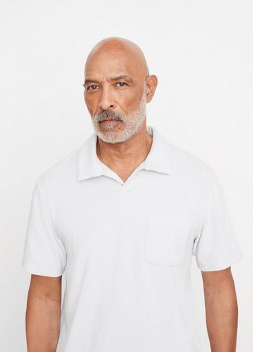 Terry Short-Sleeve Johnny Collar T-Shirt image number 1