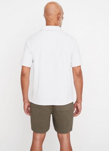 Terry Short-Sleeve Johnny Collar T-Shirt image number 3