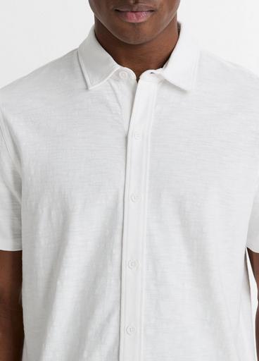 Heavy Slub-Cotton Button-Front Shirt image number 1