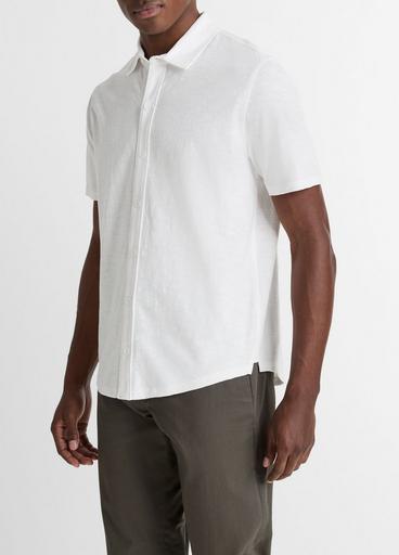Heavy Slub-Cotton Button-Front Shirt image number 2