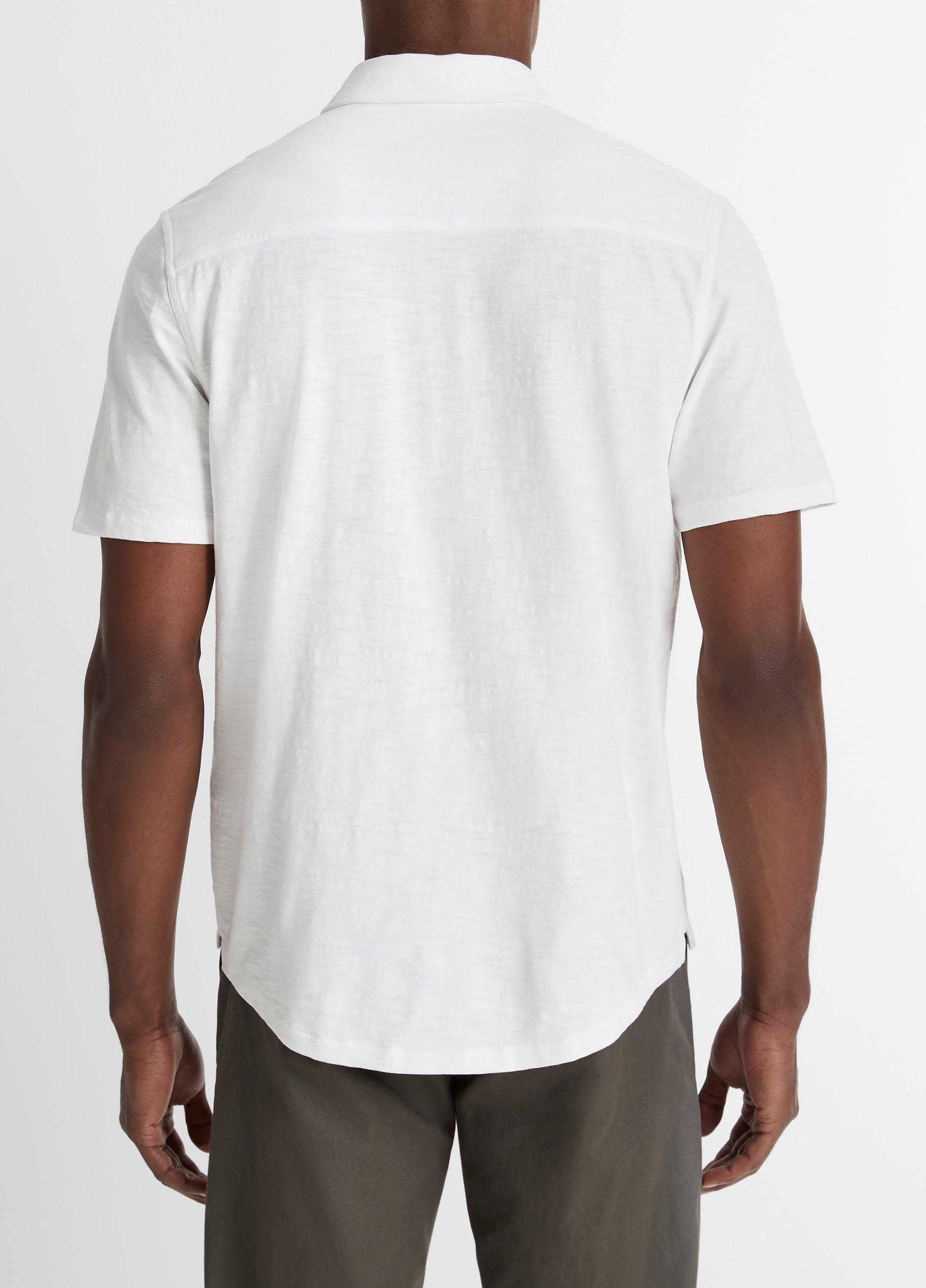 Heavy Slub-Cotton Button-Front Shirt in Vince Products Men | Vince