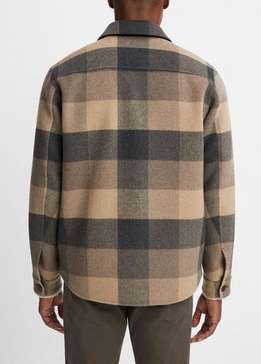 Plaid Splittable Wool-Blend Shirt Jacket image number 3